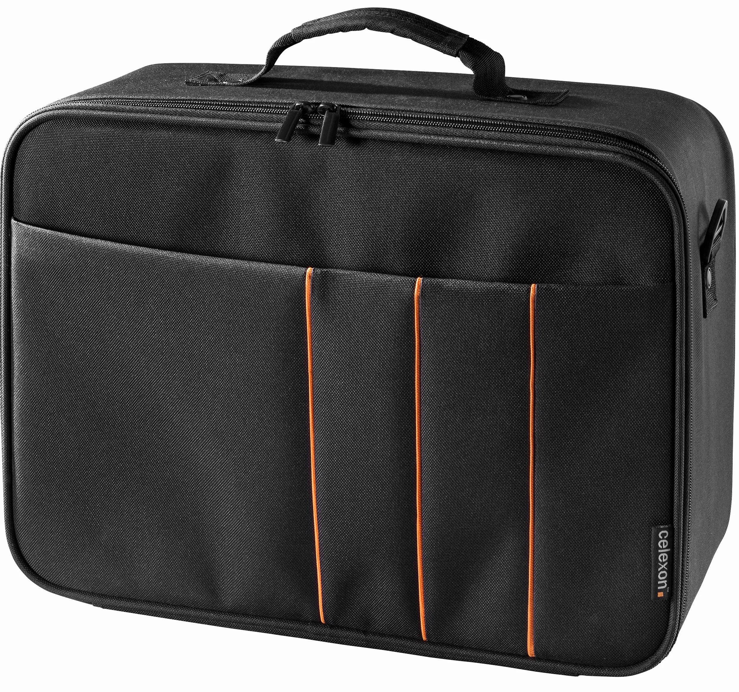 celexon Beamertasche Economy Large - 41x29x15 cm - Hartschalenrahmen - wasserabweisend & abwaschbar - 100% Polyester - schwarz