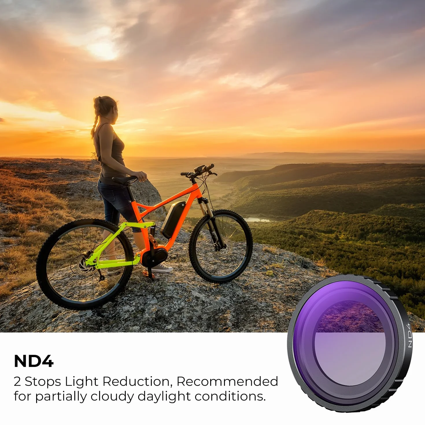 K&F CONCEPT GO3S UV+CPL+ND4 Filter kompatibel mit Insta360 GO 3S, Action Kamera Zubehör, Polarisator ND Filter, mehrfach beschichtetes optisches HD Glas