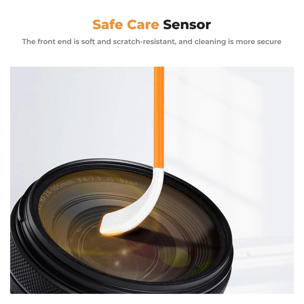K&F CONCEPT 16mm APS-C Sensor-Reinigungsset, Kit für spiegellose Digitalkameras, Enthält 20ml Reiniger & 10 doppelseitige Swabs für APS-C CMOS & CCD Sensoren, Perfekt für Kameraobjektivreinigung