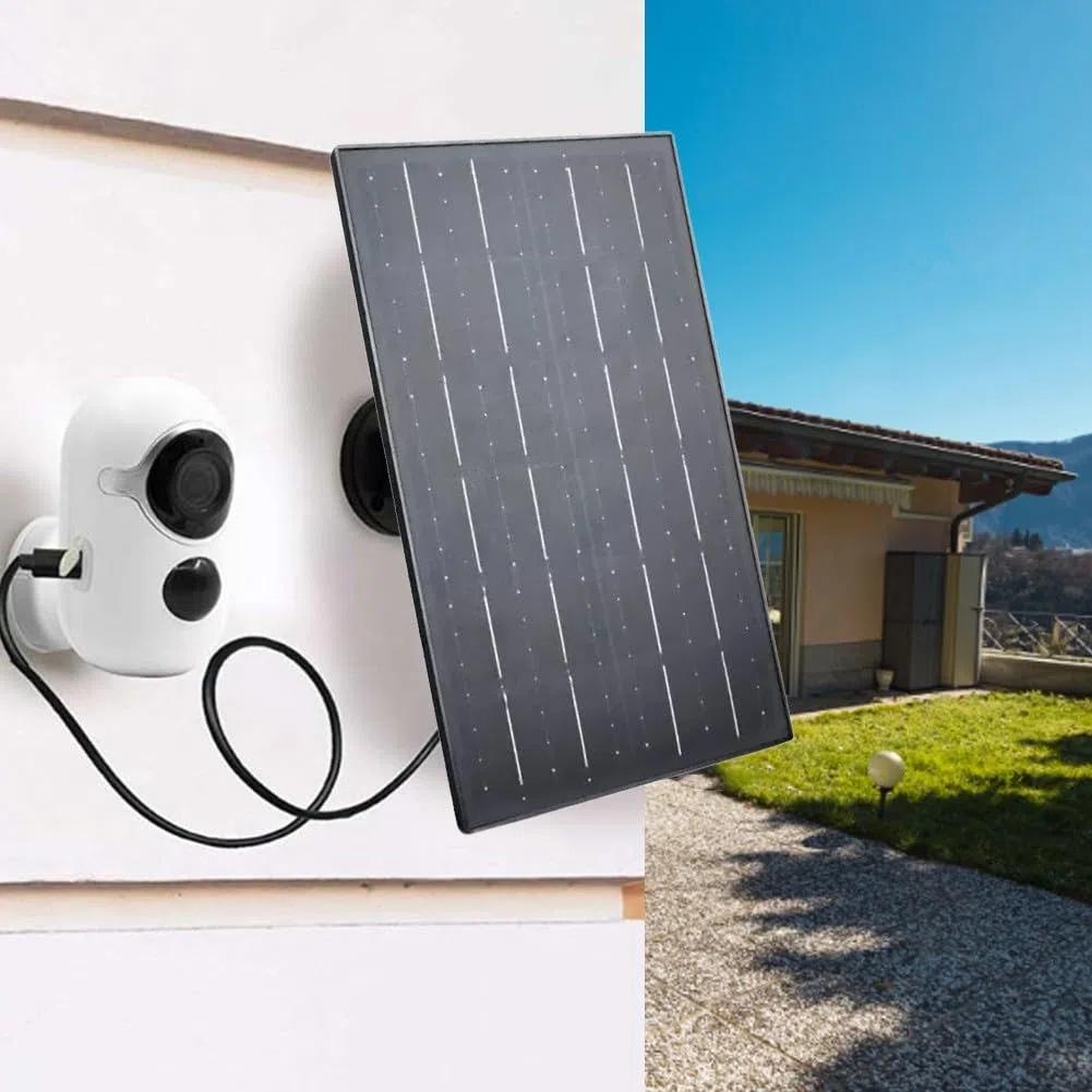 HpLive 10W 5V Solar Panel Kamera Ladegerät, IP65 wasserdicht und wetterfest Outdoor USB-C Ladegerät