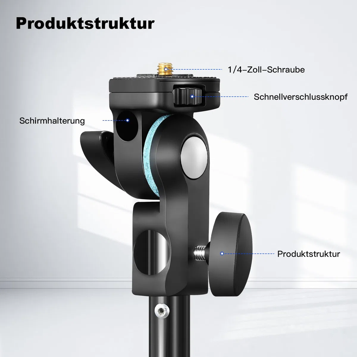 Godox AD-E2 Blitzhalterung Metallhalterung Umbrella mount Umbrella Holder Bracket mit Standard 1/4" Schraube und Schirmadapter für AD100Por AD300Pro AD200 AD200Pro AD200Proii