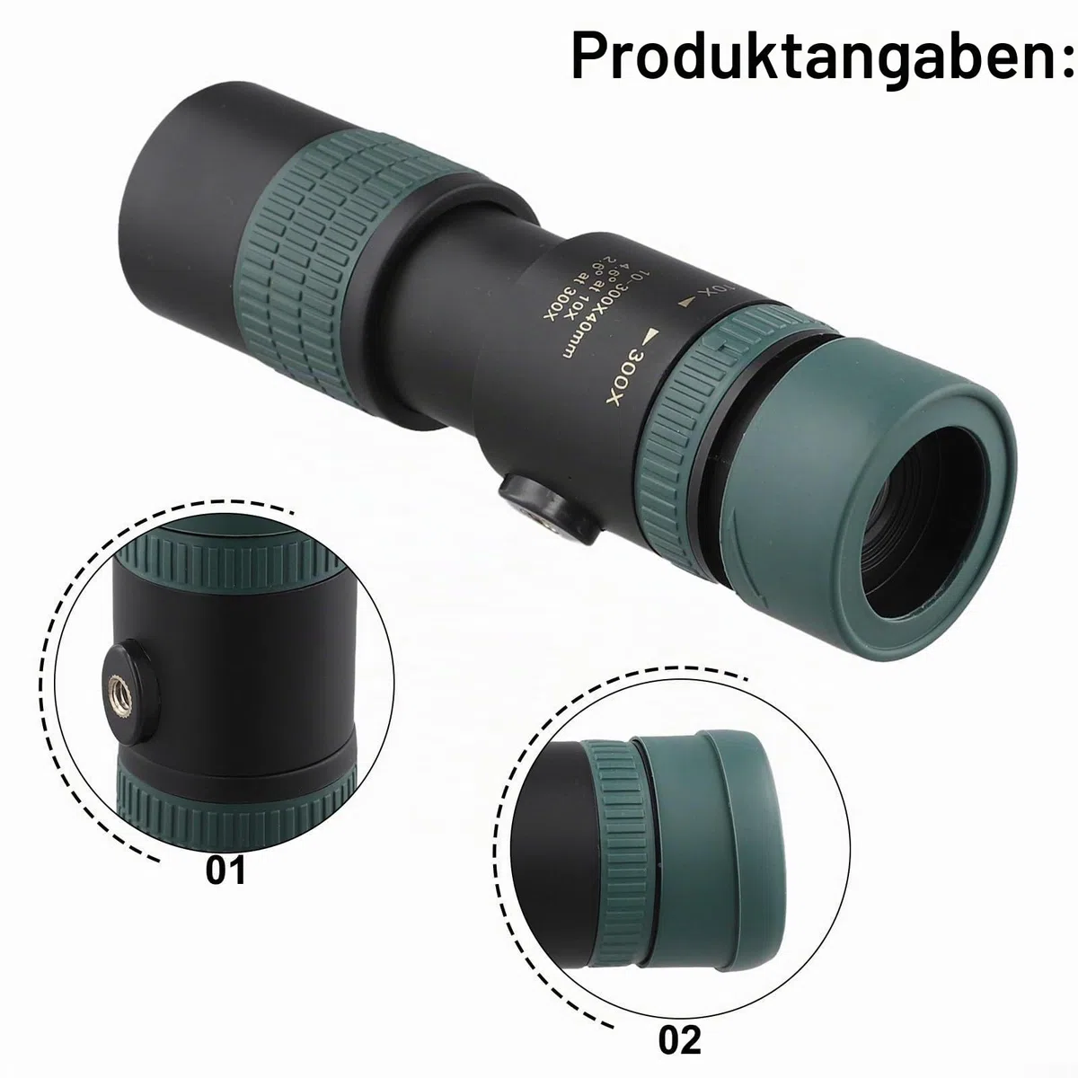 Fortschrittliches Monokular mit 10300-fachem Zoom, perfekt für Sternenbeobachtung und Naturbeobachtung (nur Monokular)