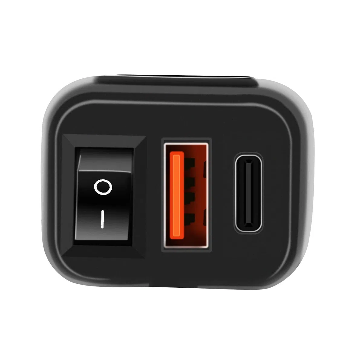 12V USB Steckdose Auto Ladegerät mit Schalter, Auto USB Ladegerät KFZ QC3.0 PD Type C mit Switch, KFZ LadegerätUSB C Wasserdicht für Wohnmobil Motorrad Boot Yacht (Blau)