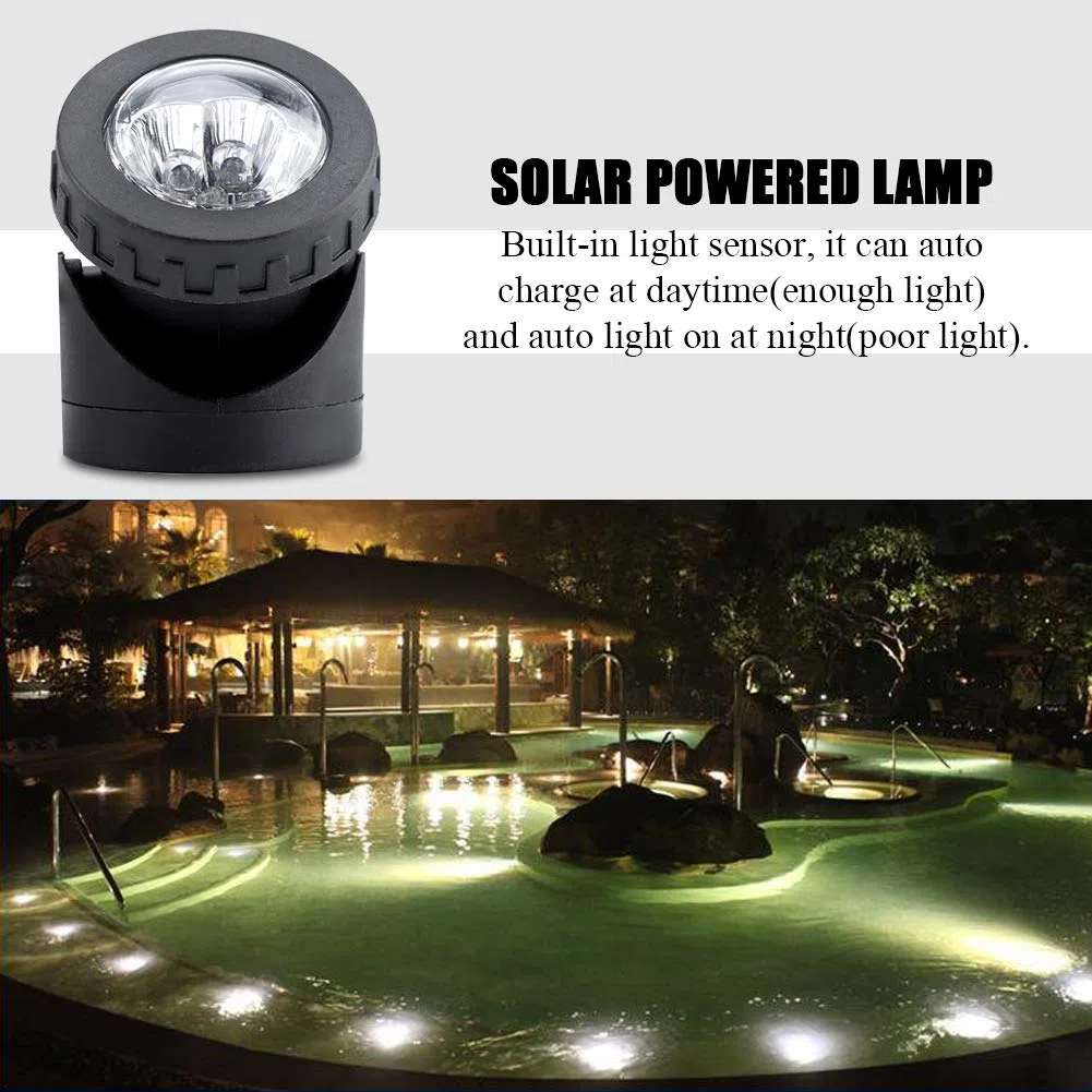 LED Solarleuchten Unterwasserleuchten Solarleuchten Unterwasserlicht Solarleuchten LED Unterwasserlicht Unterwasser Dekoration IP68 Wasserdicht für Unterwasserbeleuchtung Hof Weg