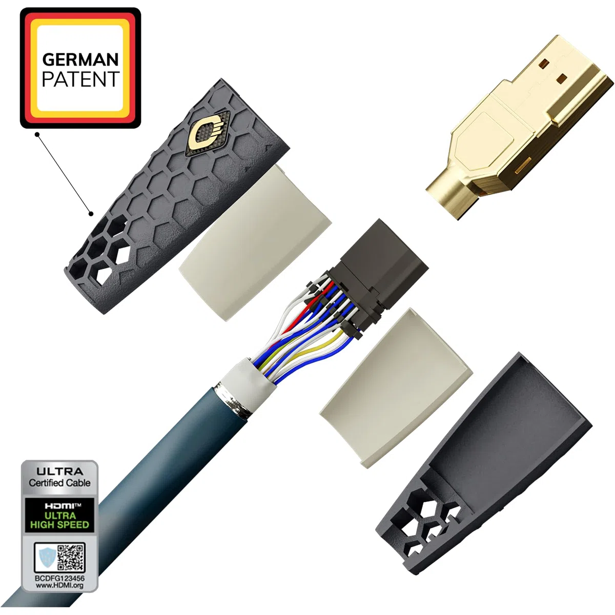 OEHLBACH Flex Evolution - Ultra High-Speed HDMI-Kabel, patentierter Knickschutz, 8K UHD 60Hz 4320p, 4K 120Hz, 2160p - 48Gbit/s, 21:9 Cinema, 3D, Dolby Vision, Dynamic HDR 10+, VRR, eARC, 1,50 Meter