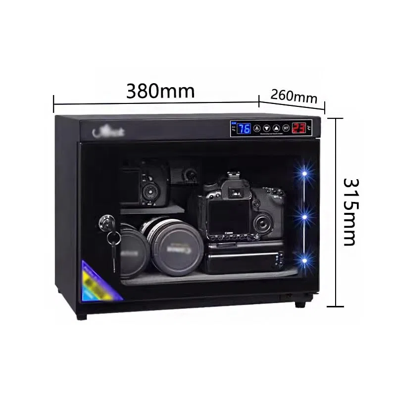 SLR-Kamera-/Objektiv-/Briefmarken-Trocknungsbox, Intelligente Dual-Screen-Steuerung, Entfeuchtungsschrank Für Fotografische Geräte,25L