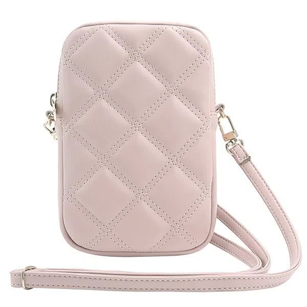 CG MOBILE Guess Handytasche GUWBZPSQSSGP Rosa Zip Quilted 4G