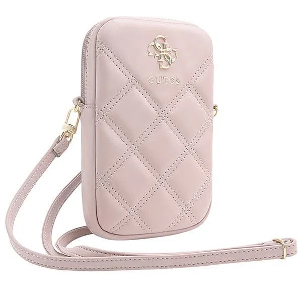CG MOBILE Guess Handytasche GUWBZPSQSSGP Rosa Zip Quilted 4G