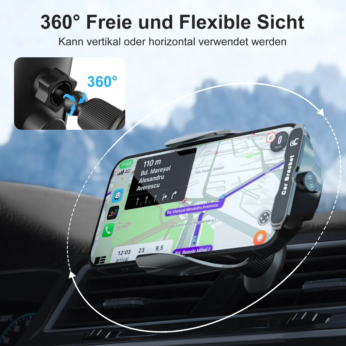 Handyhalterung Auto mit Ladefunktion, 15W Qi Induktive Ladegerät Auto Automatische Klemmung, Autohalterung Induktives Laden Schnellladung für iPhone Samsung LG Xiaomi OnePlus