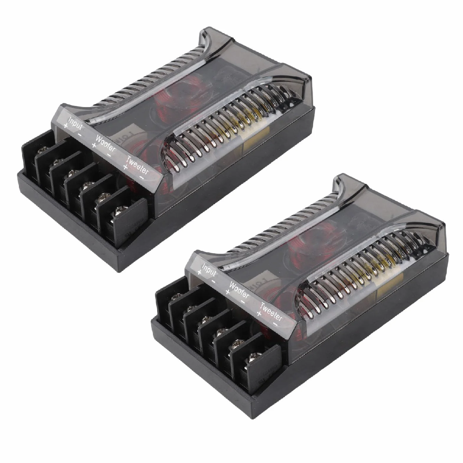 Ejoyous Auto Frequenzweiche 2 Wege, 12V Universal Auto Lautsprecher Frequenzteiler Auto Audio Frequenzweiche, für Richtigen und Klaren Klang zu Gewährleisten