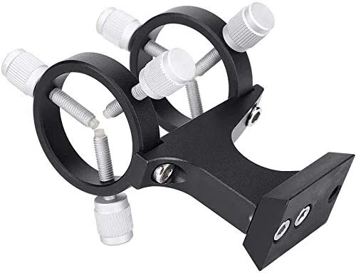 POFET Einstellbare Zeigersucher Zielfernrohr Halterung für Astronomisches Teleskop, Sucherfernrohr-Halterung, Aluminiumlegierung