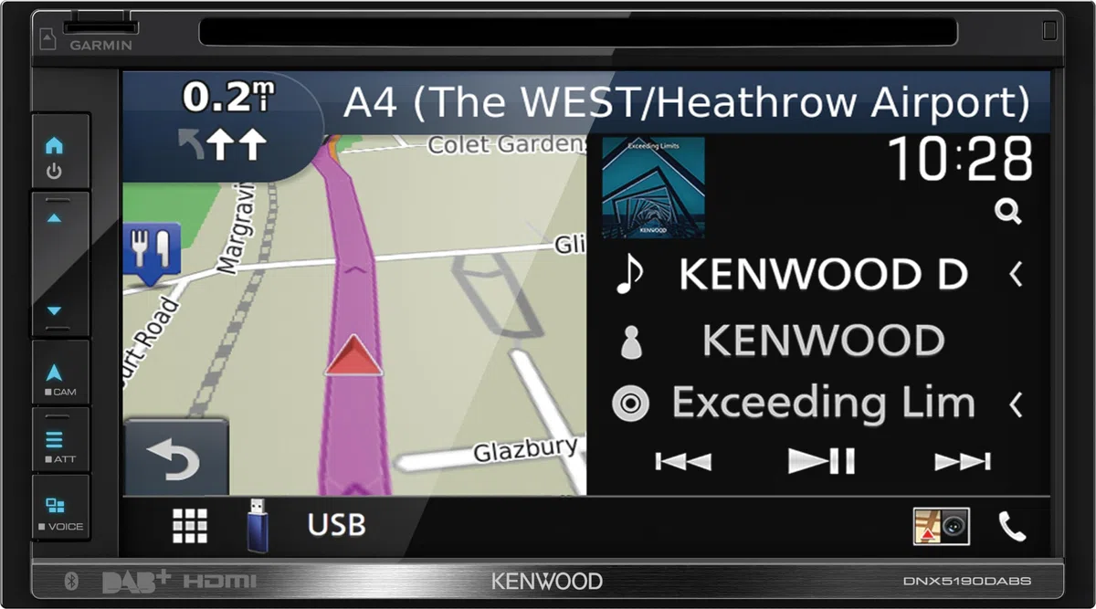 Kenwood DNX5190DABS Navigationssystem 17,1 cm (6.75") Touchscreen TFT Fixed Schwarz 2,1 kg