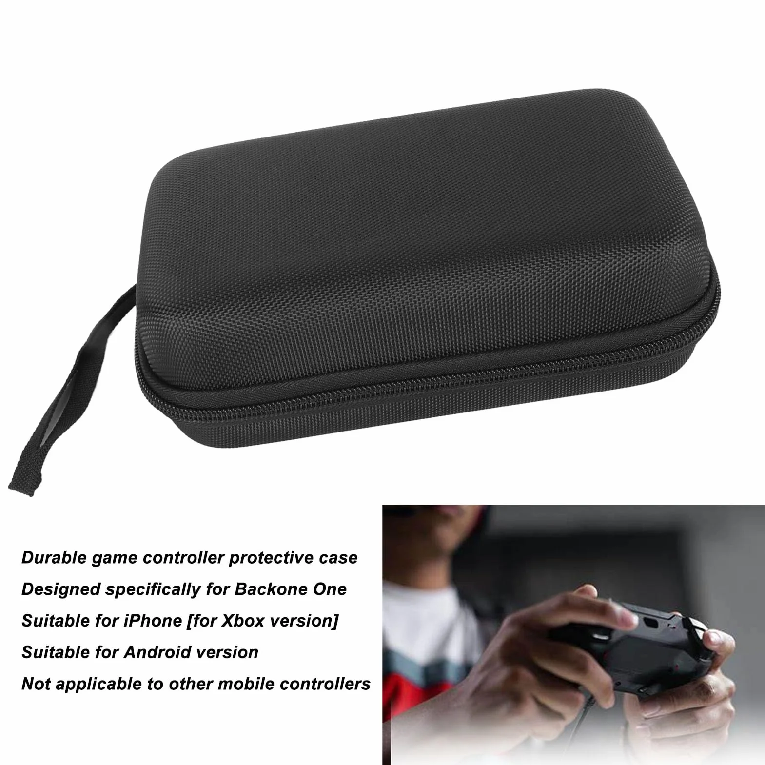 Hartschalen-Tragetasche für Backbone One Mobile Gaming Controller, Stoßfeste, wasserdichte Aufbewahrungstasche mit Strapazierfähigem Eva-Material, Umfassender Schutz fürund
