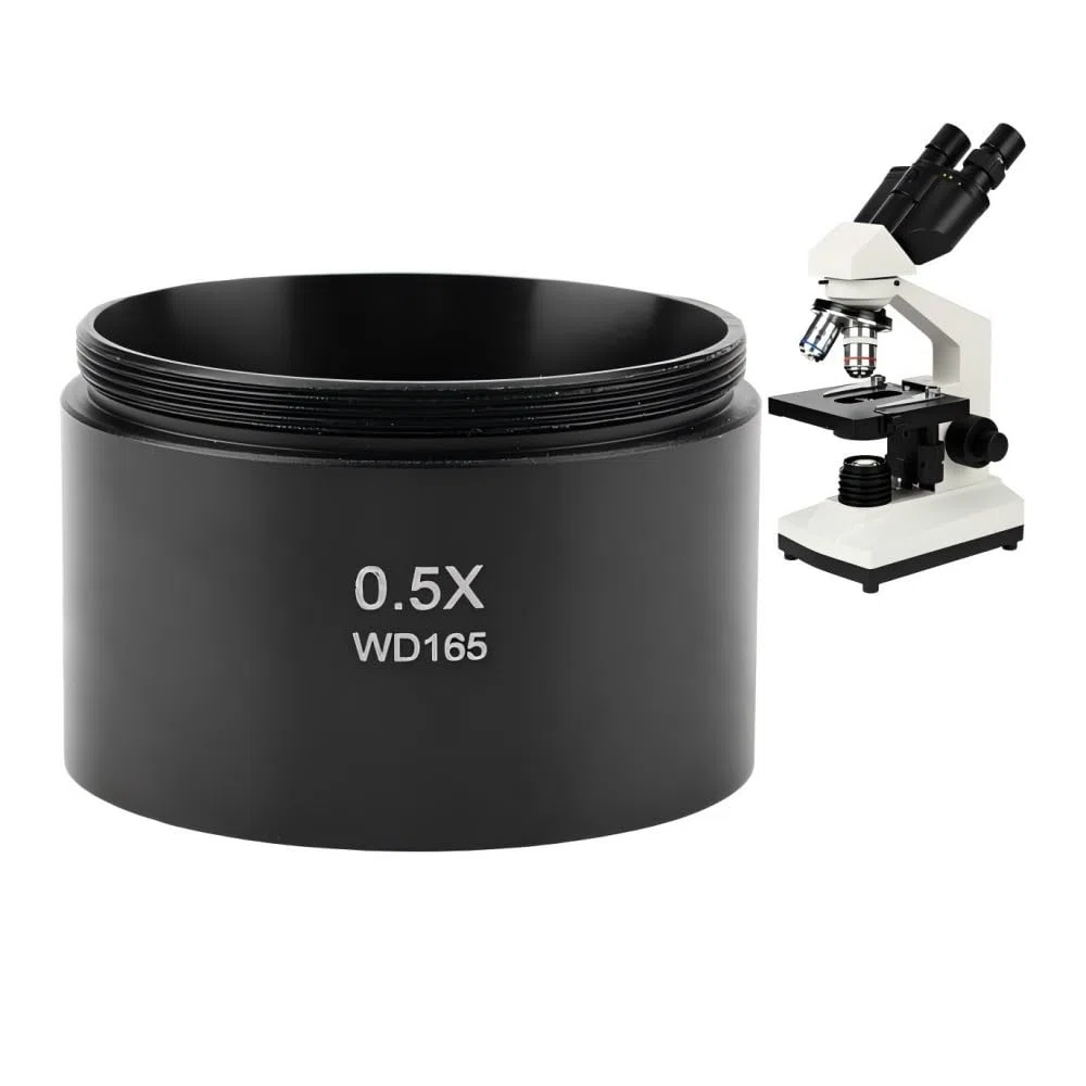 0,5 fache Barlowlinse Trinocular Stereo Zoom Mikroskopes 0.5X Objektiv Mikroskop-Zubehör Mikroskop Hilfslinse für Stereo Mikroskopes (48 mm) Mikroskop Barlow Linse