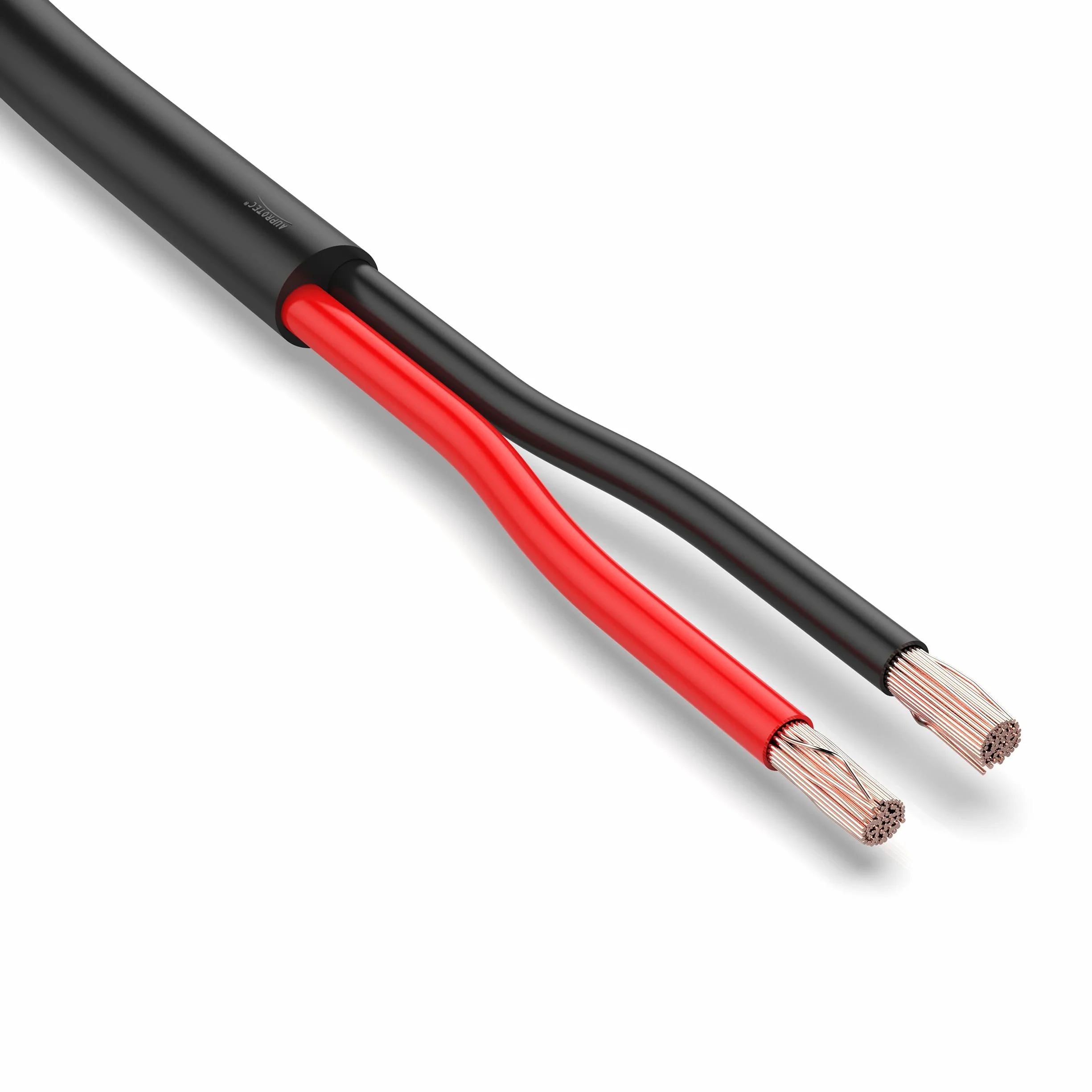 AUPROTEC KFZ Kabel 2x4,0 mm² 5m rund FLRYY I Rundkabel Schlauchleitung/Fahrzeugleitung Verschiedene Anwendungen I 2 poliges Kabel für Anhänger geeignet