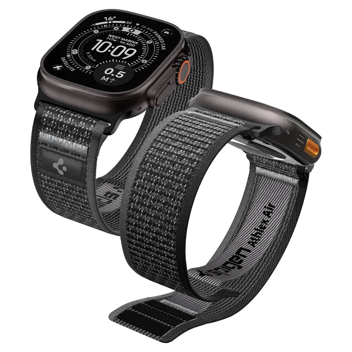 Spigen Athlex Air 2 Armband Entwickelt für Apple Watch Ultra 3/2/1 49mm, Serie 11/10 46mm und Serie 9/8/7/6/5/4/SE 45mm,44mm Stoffarmband