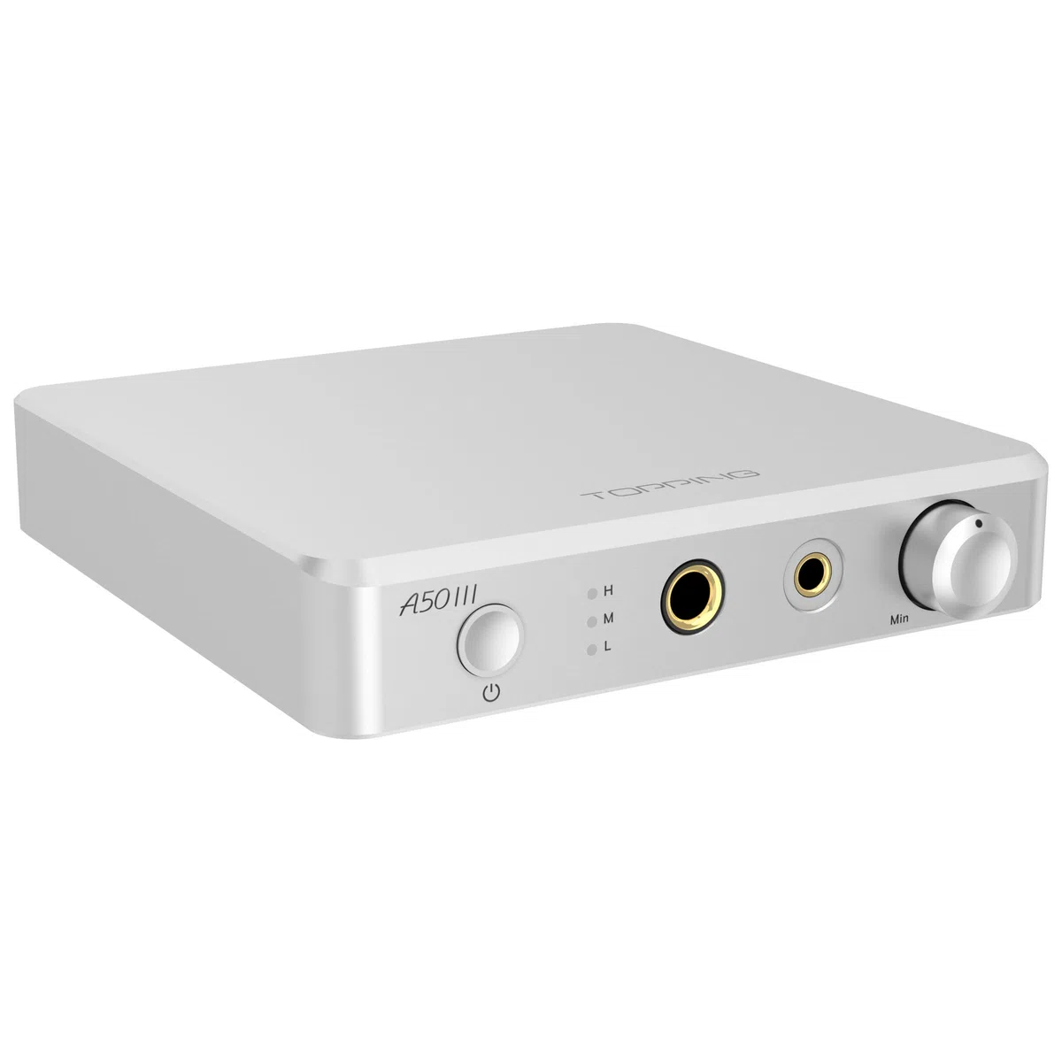 TOPPING A50 III NFCA Kopfhörerverstärker-Vorverstärker – SE/BAL-Eingang 6,35 mm Single-Ended 4,4 mm symmetrische Buchse 3500 mW x2 leistungsstarker Ausgang (Silber)