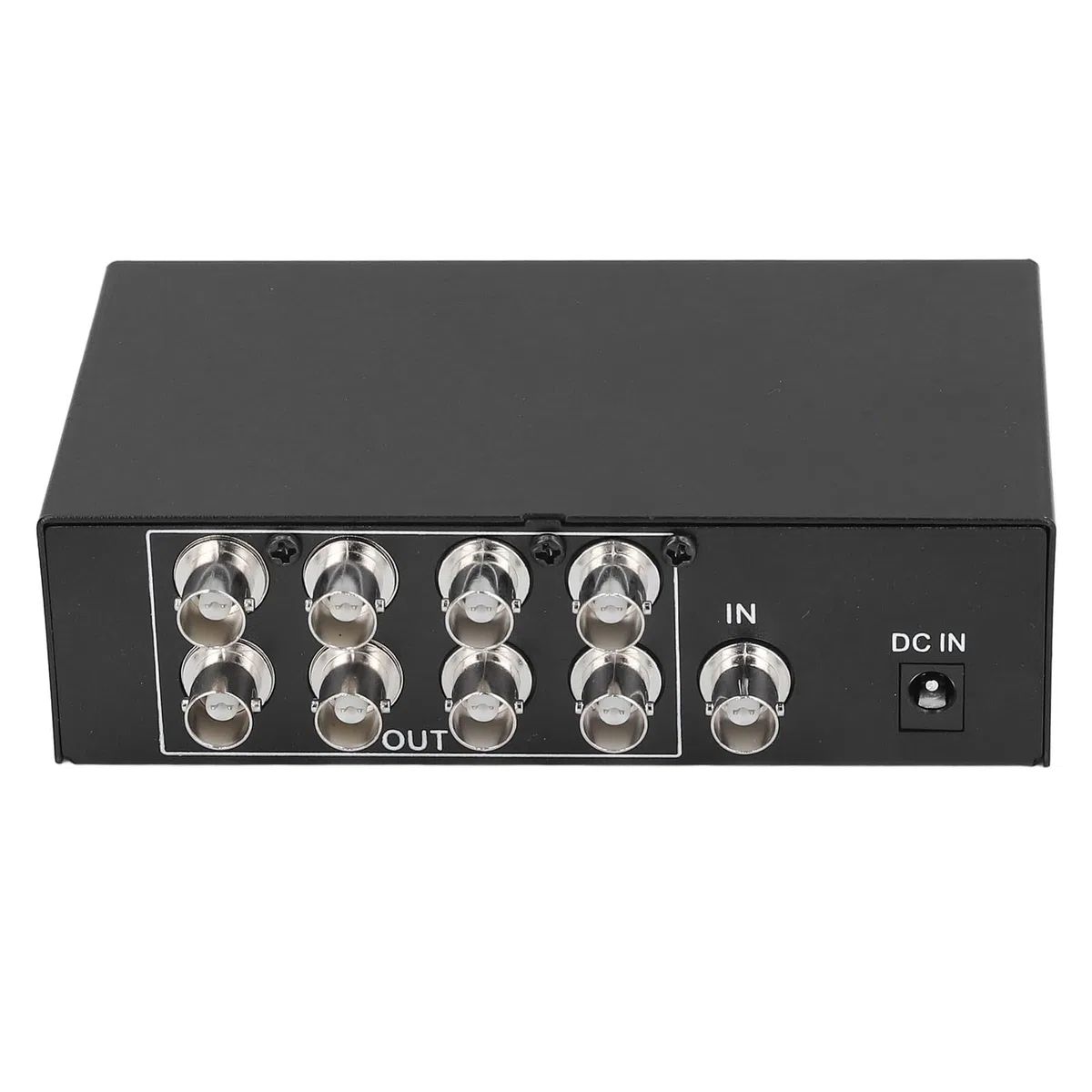 8 Port 1 in 8 Out BNC Video Splitter Box, 1080P Koaxialverteiler Verstärker, Audio Extractor für Videoüberwachungssystem CCTV Sicherheitskamera (EU-Stecker)