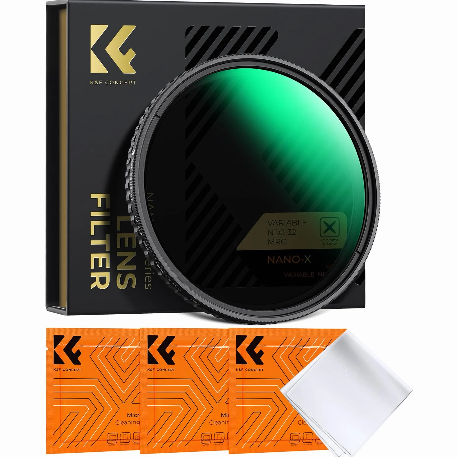 K&F CONCEPT Variabler ND Filter 67mm Variabler Graufilter ND2-32 (1-5 Blendenstufen) für Landschaftsfotografie&Viedofotografie (Nano-Xcel Serie)