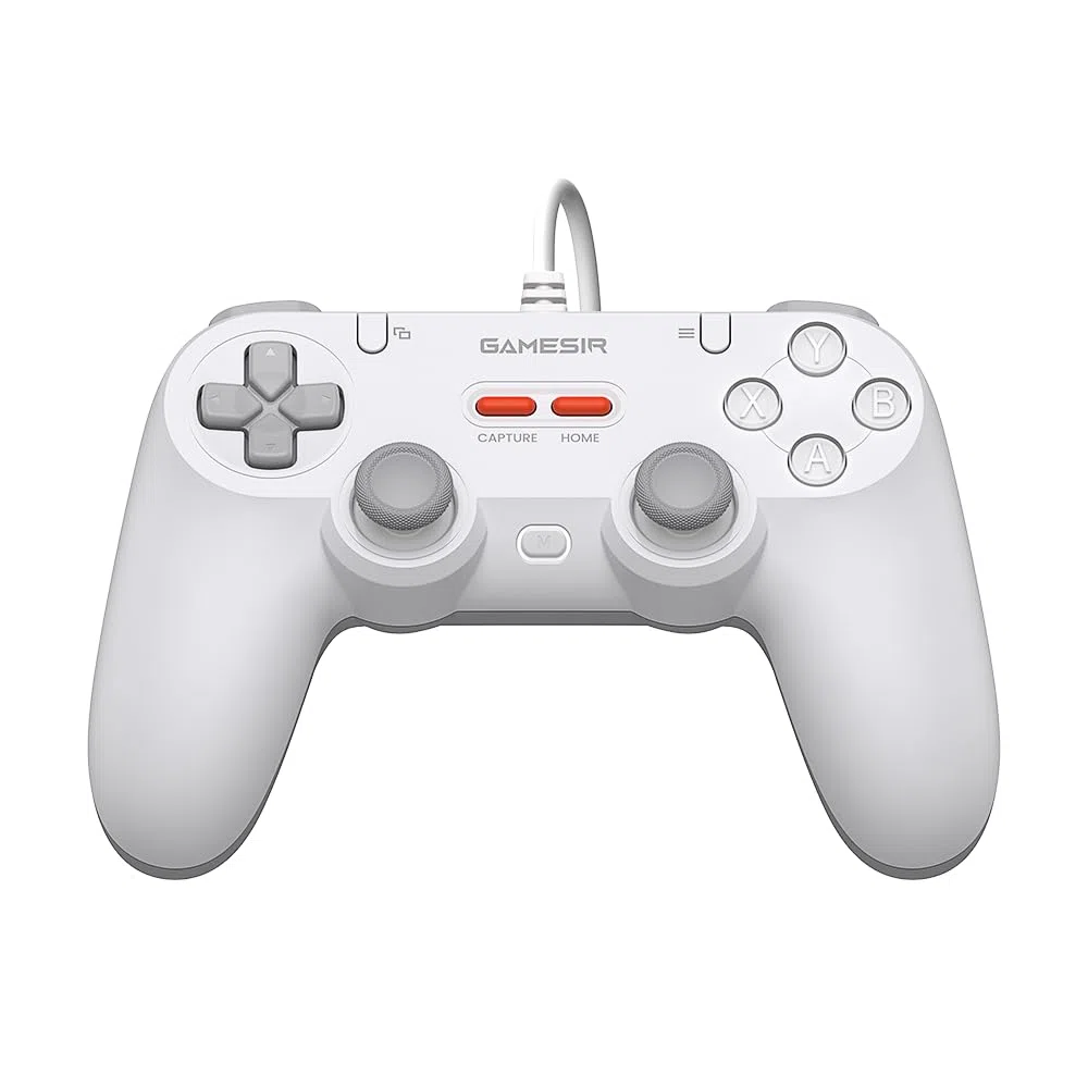 GameSir Tegenaria Lite Kabelgebundenes Gamepad – 1000Hz, Ultrageringe Latenz, Hall-Effekt-Sticks, 2 Rücken-Tasten – Switch/PC/Android/iOS – Serene White