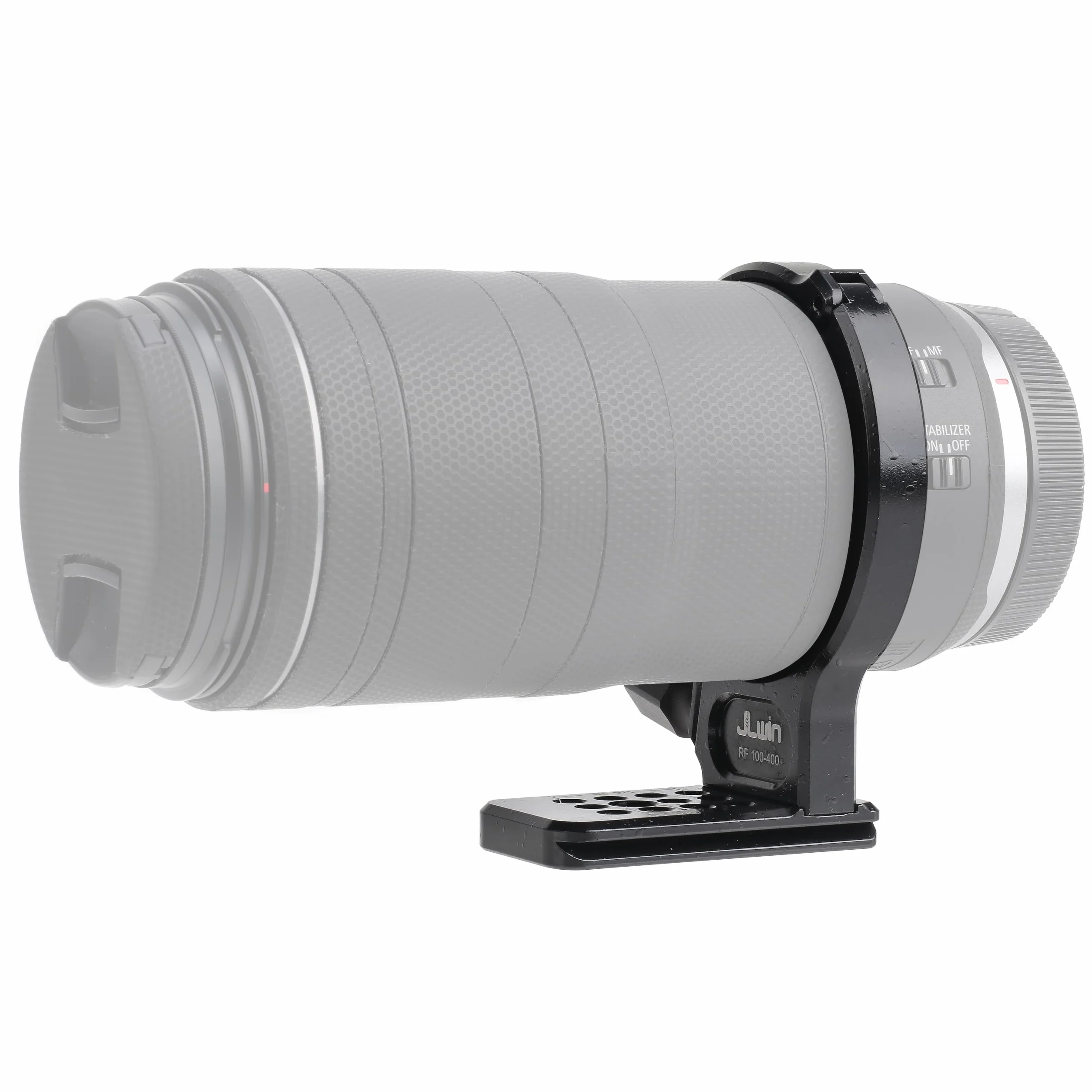 Hersmay 75mm Metall Objektiv Stativschelle für Canon RF 100–400 mm F/5.6–8 ist USM Objektiv, integrierte Arca Swiss Stativ Schnellwechselplatte mit 1/4" & 3/8" Schraube