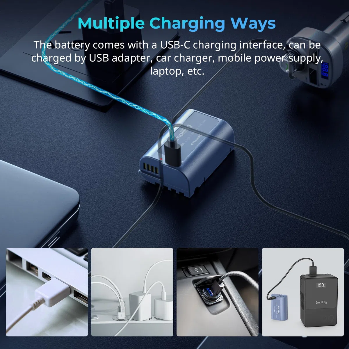 SMALLRIG Camera Battery Akku für DMW-BLK22 2520mAh USB-C Ersatzakku für Panasonic LUMIX GH5, S5, 2,5H voll aufgeladener Akku für Panasonic LUMIX GH5 II, S5 II, GH7, GH6, S9, S9 II, S5 IIX – 4906