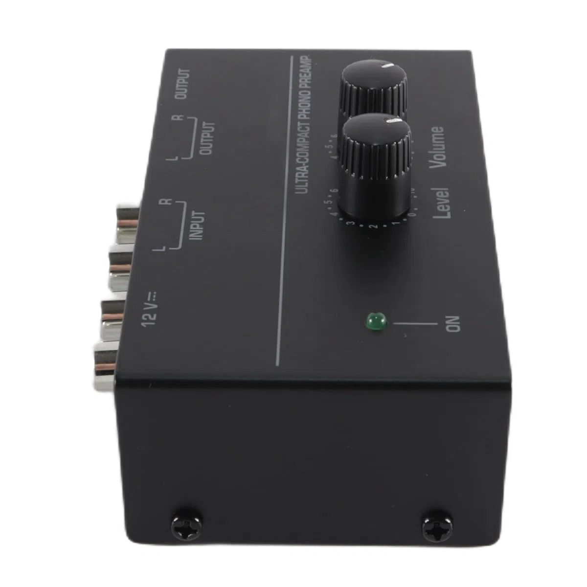 Alide PP500 Phono-Vorverstärker mit Lautstärkeregler, kompakter Audio-Vorverstärker für Plattenspieler, Heim-Audiosysteme, Schwarz
