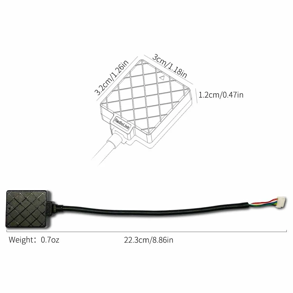 Radiolink M10N TS100 GPS-Kompassmodul Hohe Positionierungsgenauigkeit für Flight Controller DIY RC Drohne FPV