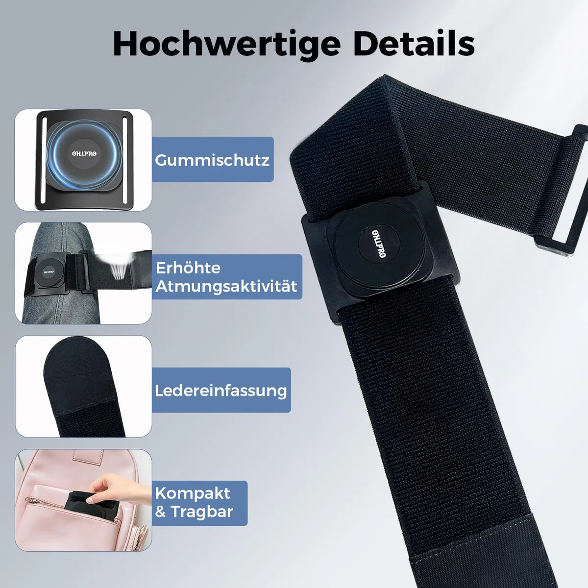 OHLPRO Pilot-Kniebrett Tablet Halterung, iPad Halter Magnetisch für das Bein, Piloten Kniebrett Tablethalter Kompatibel mit iPad Pro Mini Air iPhone Kindle Galaxy Tab und die Meisten Tablets (Schwarz)