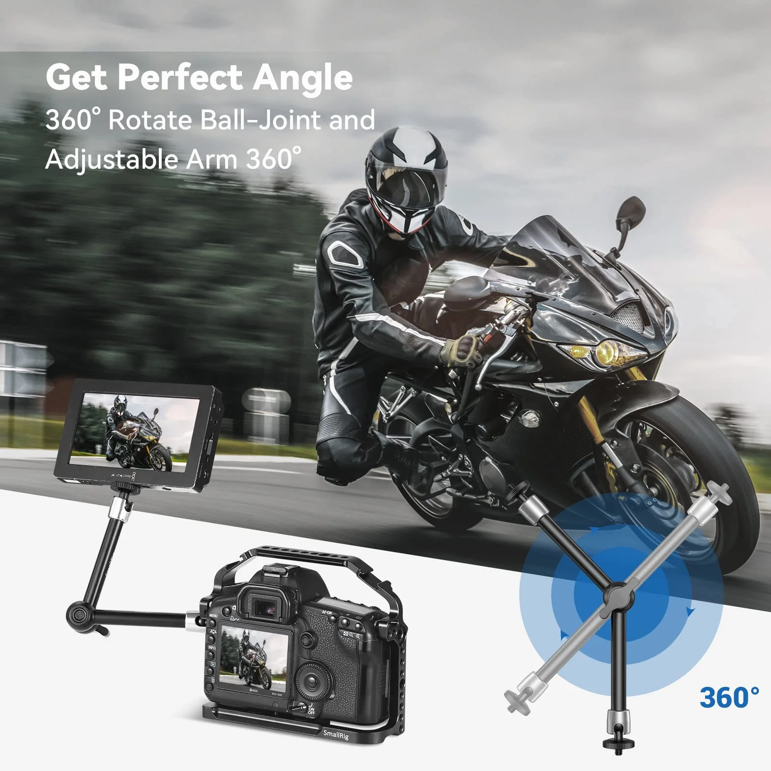 SMALLRIG Magic Arm 9,8 Zoll für LCD-Monitor DSLR Kamera Rig - 2066B