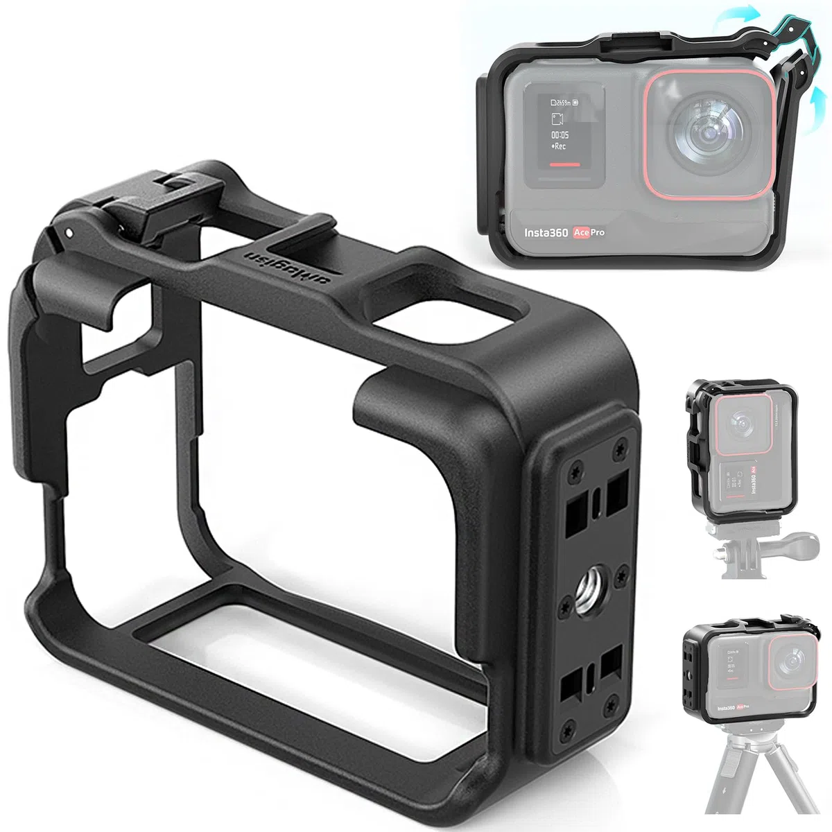 Schutzrahmen Halterung für Insta360 Ace Pro 2, Vertikal Horizontal Halter Mount Kamera Käfig Zubehör für Insta360 Ace Pro 2/Insta360 Ace Pro/Insta360 Ace