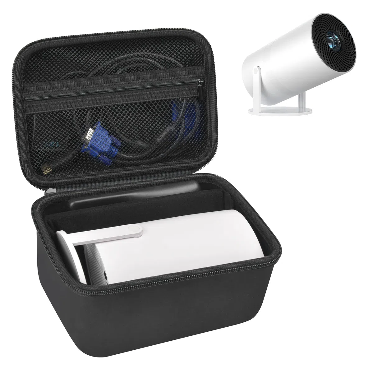 Mini Beamer Tasche Kompatibel mit LQWELL/für Magcubic/für YEEFON/für ELEPHAS/für Alwtniet Beamer 4k, Mini Projektor Aufbewahrungsbox Tragetasche für Zubehör -Nur Box