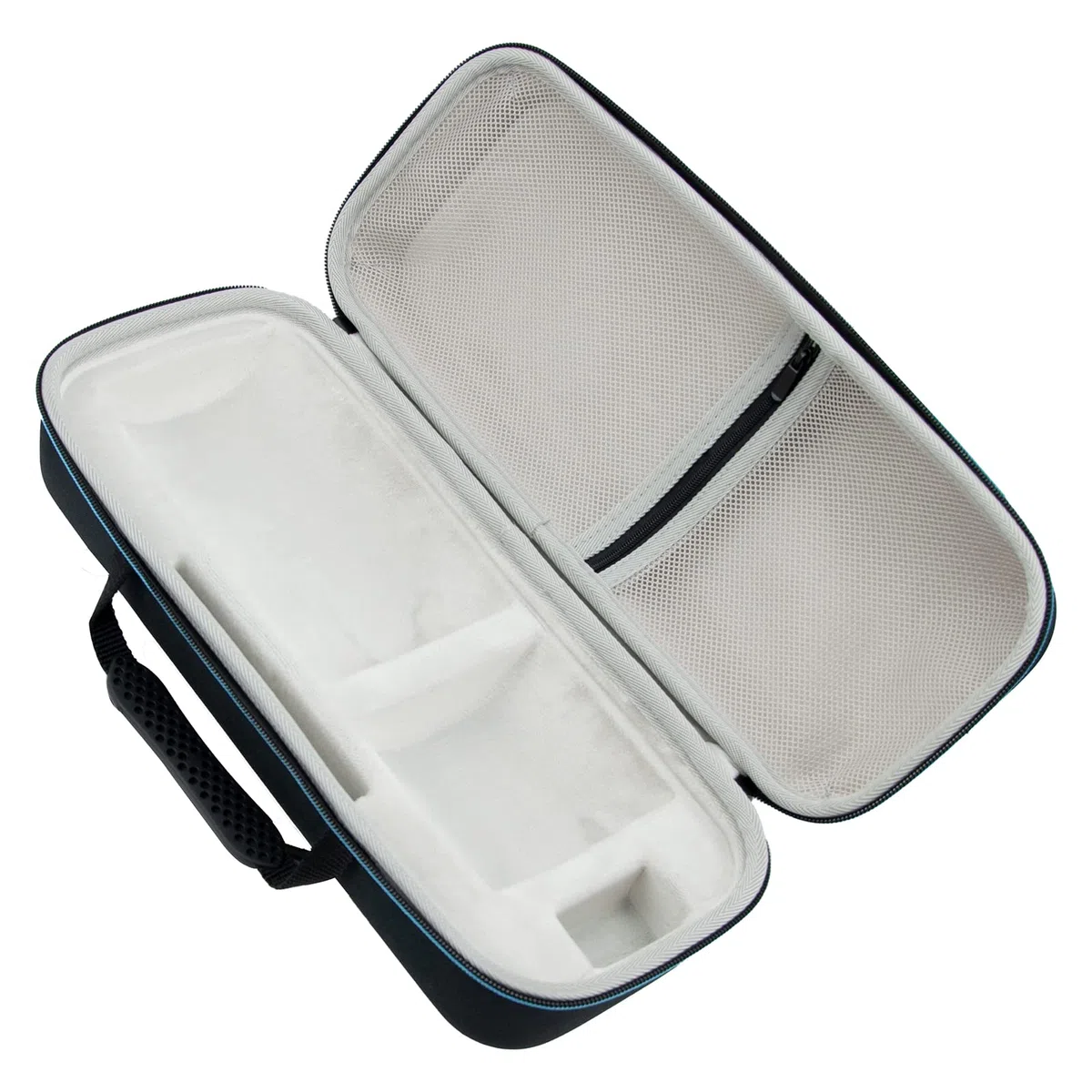 XINGFUDAO Hartschalenkoffer kompatibel mit Samsung Freestyle Projektor und Akku, Projektor Tragetasche mit Netztasche für Zubehör, Wasserdicht und Abriebfest, Schwarz