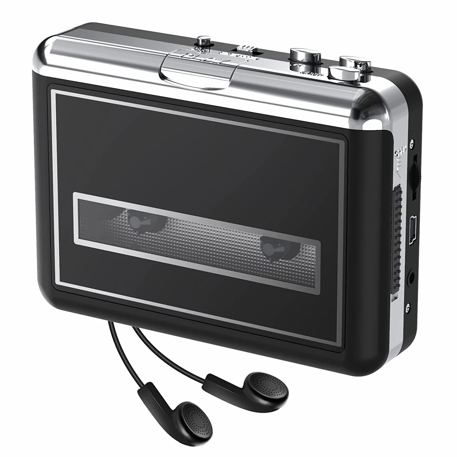 Retro Kassettenspieler, Tragbarer Kassetten Digitalisieren, nimmt Kassetten-Audio über USB auf – Kompatibel mit Laptops und PCs