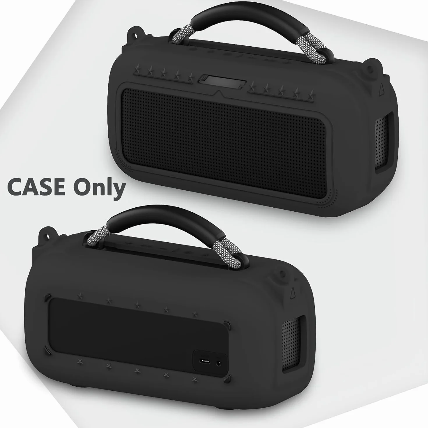Silikon Case Cover und Srap für Bose SoundLink Max Portable Lautsprecher, weiche Schutzhülle für Bose SoundLink Max Portable Lautsprecher Zubehör (nur Case)