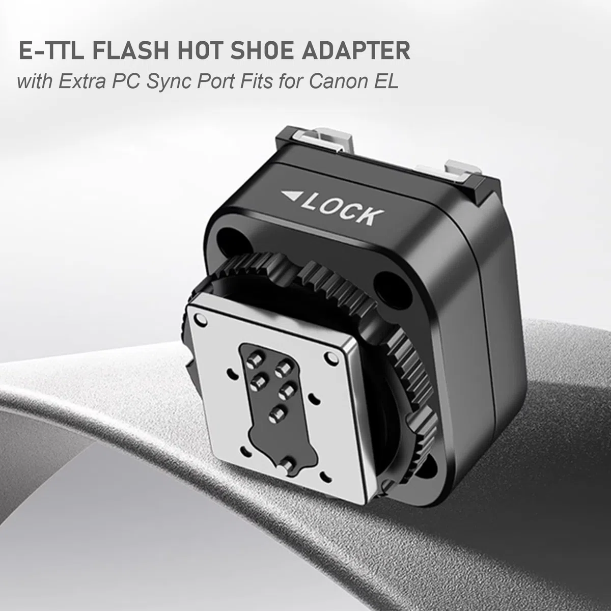 TF-321 Blitzschuh-Adapter, mit PC-Synchronisationsanschluss, Blitzschuh-auf-PC-Adapter für Blitzgeräte der E-TTL-Serie