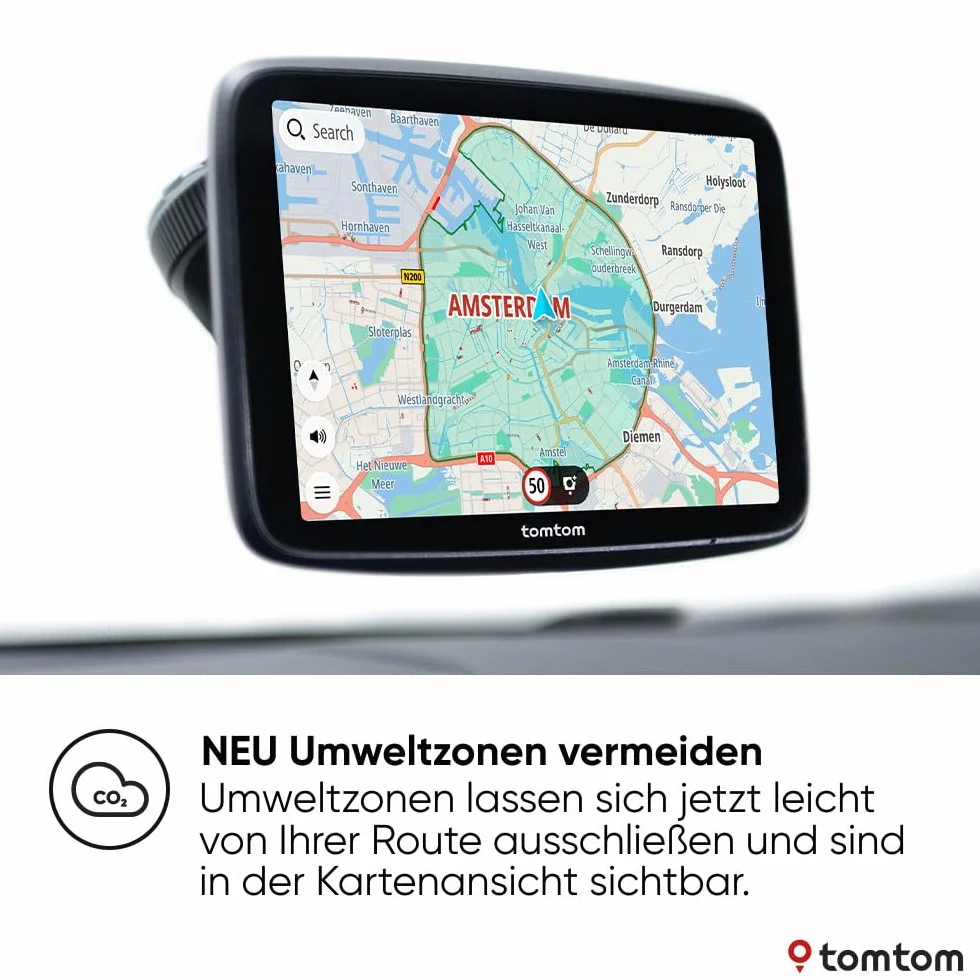 TomTom Navigationsgerät GO Superior (7 Zoll, Stauvermeidung Dank TomTom Traffic, Karten-Updates Welt, schnelle Updates via WiFi, Verfügbarkeit von Parkplätzen, Kraftstoffpreise)