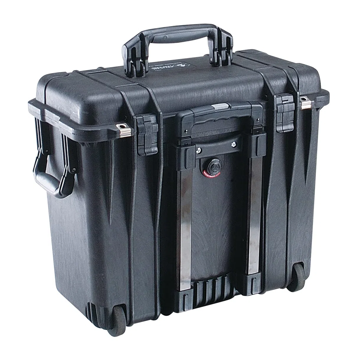 PELI 1440 Top Loader Koffer mit Rollen und Teleskopgriff, IP67 Wasserdicht, 34L Volumen, ohne Schaum, Farbe: Schwarz