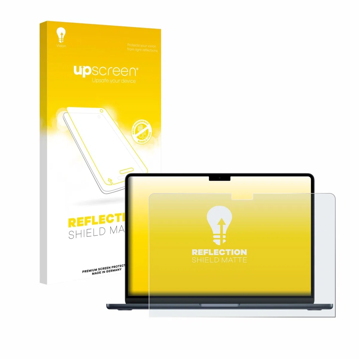 upscreen Entspiegelungs-Schutzfolie für Apple MacBook Air 13" M4 2025 / M5 2026 Displayschutz-Folie Matt [Anti-Reflex, Anti-Fingerprint]