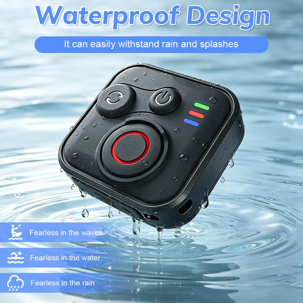 Bluetooth Fernbedienung für Insta360 X5/X4/X3/Ace Pro/Ace Pro 2/GO3S/GO3/GoPro/ONE R/RS/Hero 11/12/13/IOS/Android Smartphone, SGZIOO 50m Reichweit, 96h Ausdauer, Wasserdicht mit Handschlaufe
