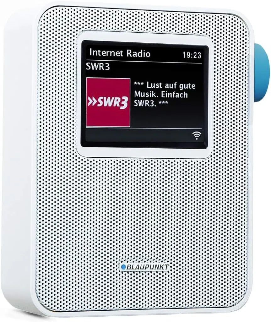 BLAUPUNKT PIB 100 Steckdosen Internetradio, WLAN, Farb-Display, Digital Radio mit Bluetooth, Wecker, Weiß