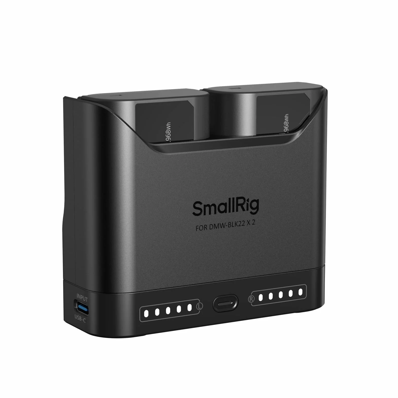 SMALLRIG Akkupack für Panasonic DMW-BLK22, 2 Wege Ladegerät mit 1940mAh Akkuladung, voll kompatibel zu Panasonic Lumix GH5, GH5 II, GH6, GH7, S5, S5-5487