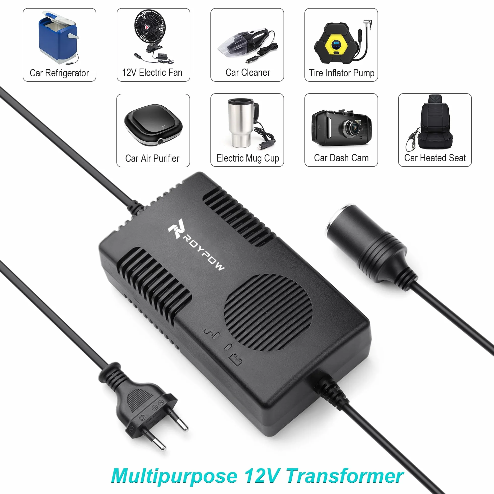 RoyPow 120W (Max. 150W) 12V10A AC-DC Netzteil Adapter 220V/230/240V AC zu 12V DC Stromwandler Spannungswandler Netz-Adapter KFZ-Ladeadapter 220V auf 12V ¡­