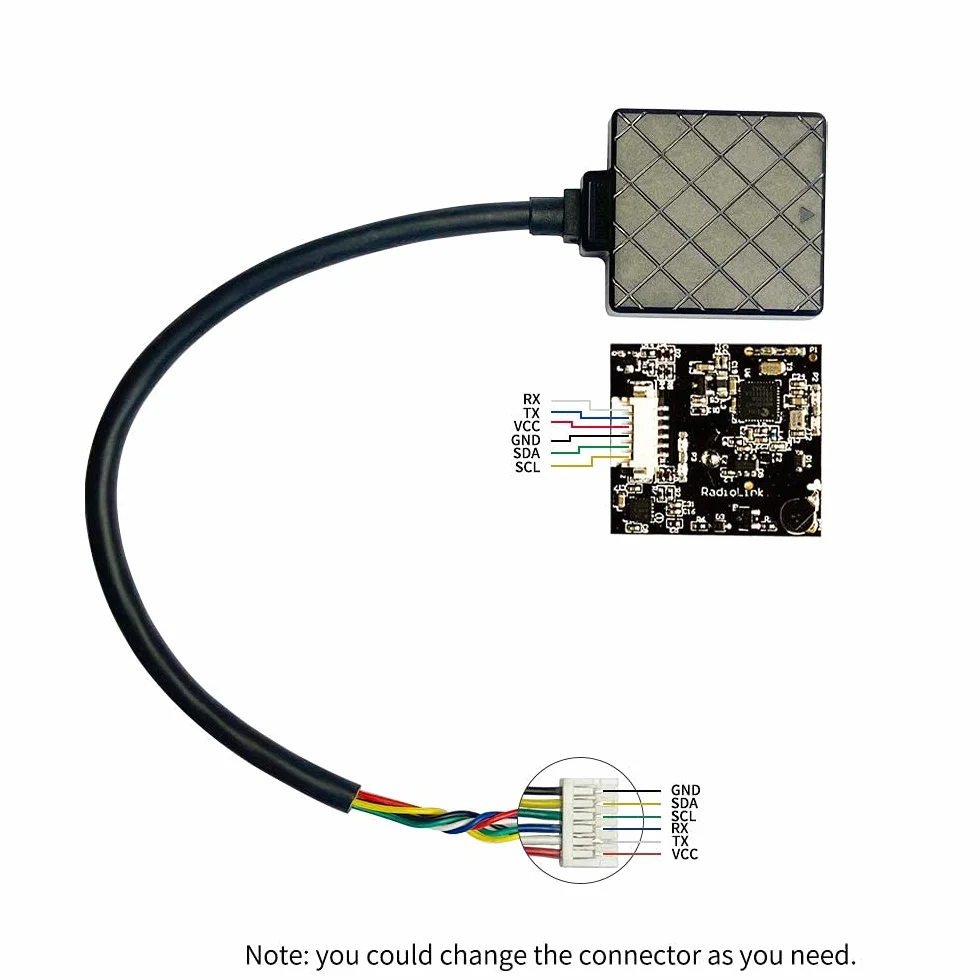 Radiolink M10N TS100 GPS-Kompassmodul Hohe Positionierungsgenauigkeit für Flight Controller DIY RC Drohne FPV