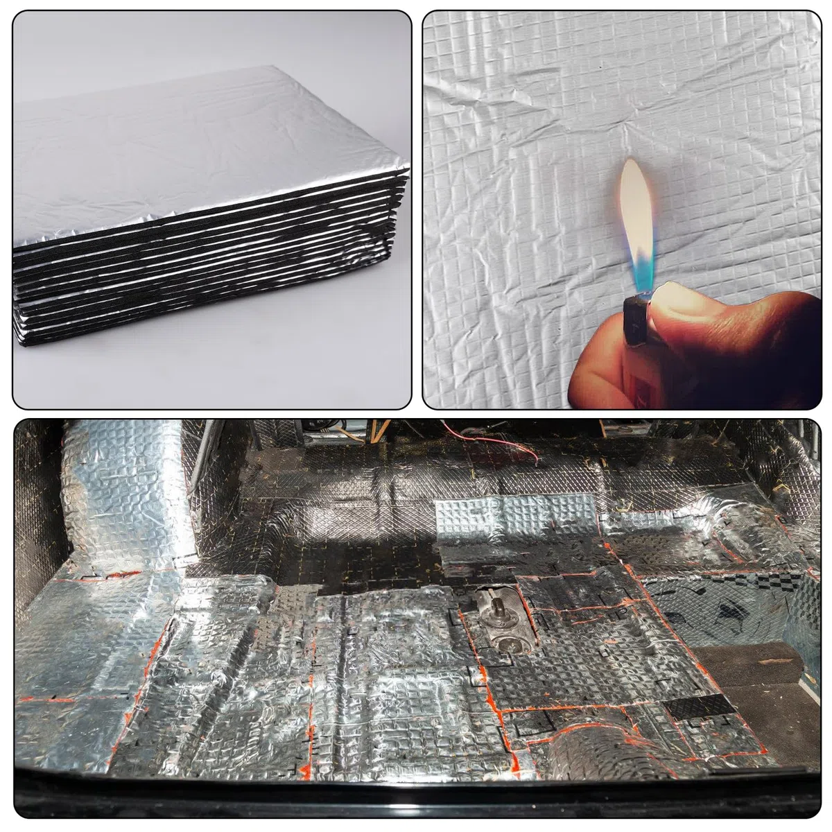 5mm Alubutyl Platten Dämmmatte, 0.68m² 250x180mm 15x Anti Dröhn Fahrzeugdämmung Selbstklebend Auto Dämmung - KFZ Lärmschutz, Isolierung Matte Schalldämmung Schallschutz und Antivibration