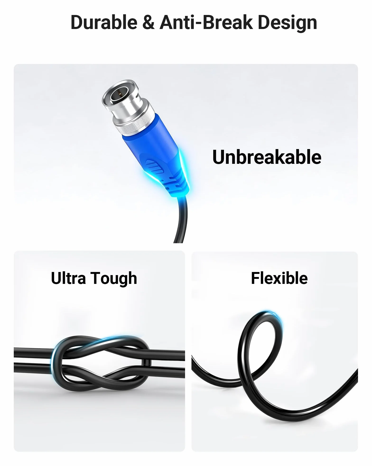 Anlapus 4 Stück 30 Meter AHD/TVI/CVI Vorgefertigt Kabel BNC Video & Power Verlängerungskabel für CCTV System von 960 H bis 1080P Auflösung