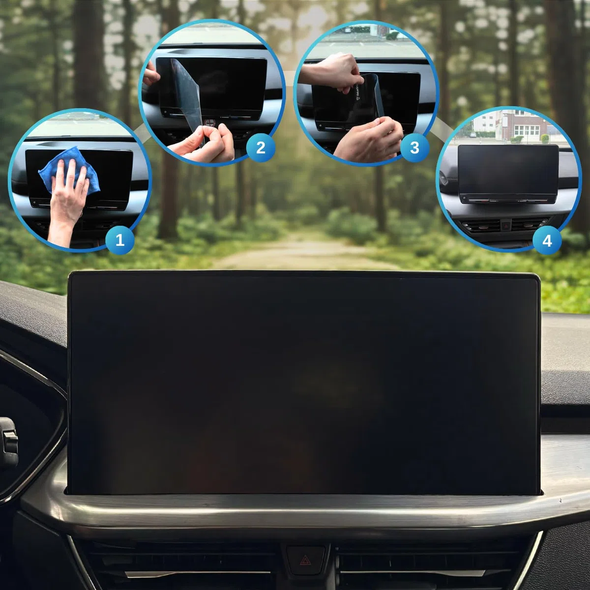 Anti-Fingerabdruck Displayschutzfolie Matt passend für CUPRA Terramar 2024-2030: 12,9" Tacho, Radio, Multimedia, Navi, Bildschirm, Infotainment Touchscreen Entspiegelung