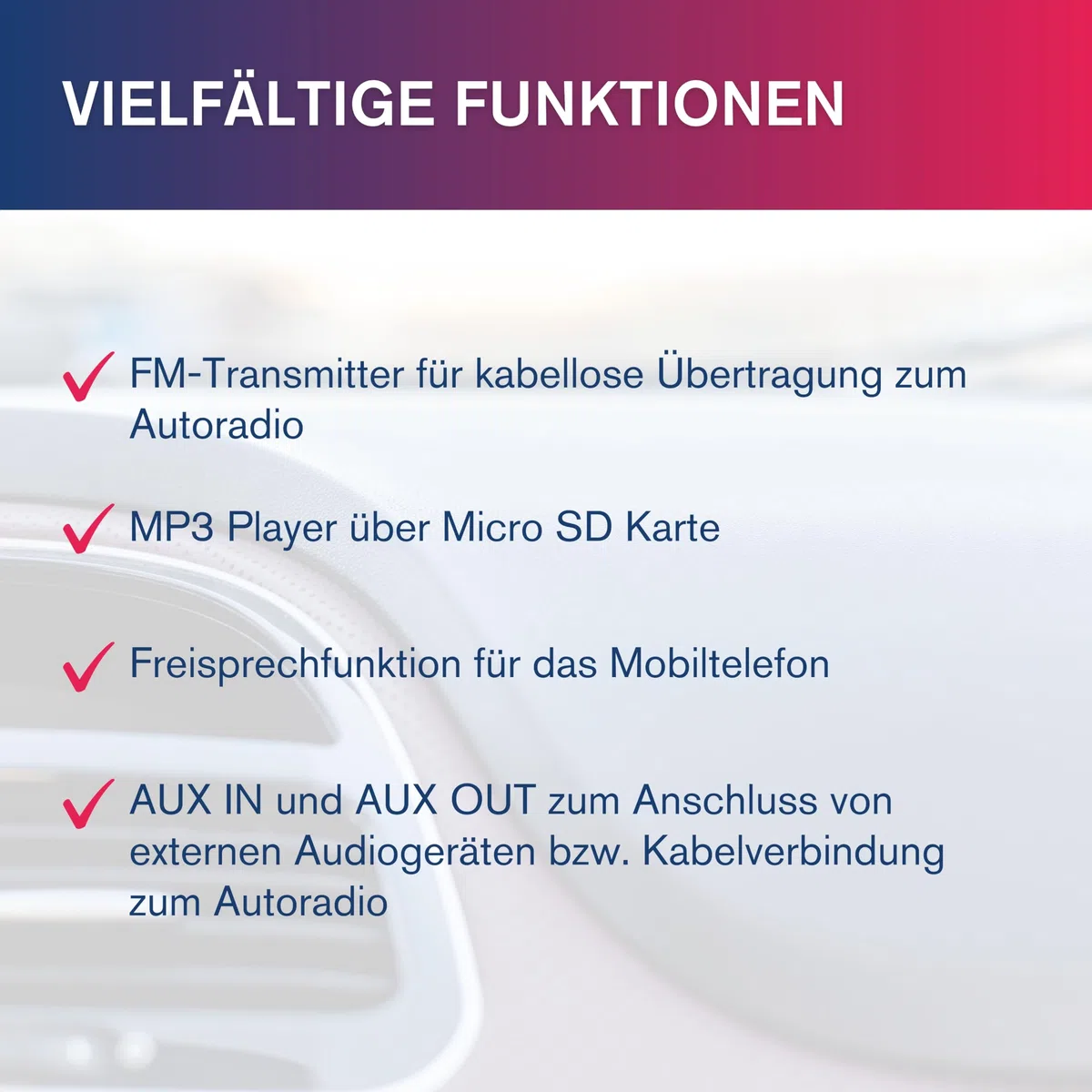 Albrecht DR 56+ DAB+ Adapter zum Aufrüsten von Auto-Radios mit TFT Display, 27256, mit FM-Transmitter für Musik-Streaming über das Handy, schwarz