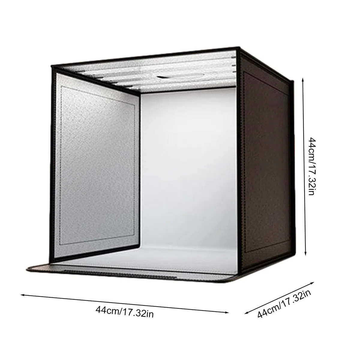 Fotostudio-Box, Fotobox für Fotografie, faltbar, mit dimmbarem LED-Licht, Zubehör für Fotoshootings von 44 x 44 cm, für Schmuck, Accessoires, Make-up, handgefertigte Modelle
