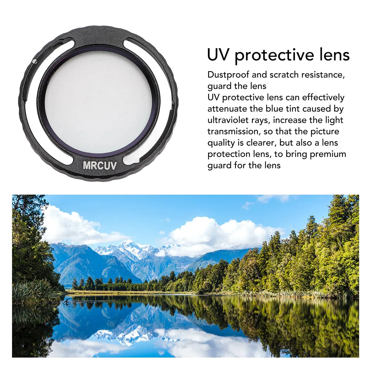 Kameraobjektivfilter für Avata 2 Drohne, 2 Stück UV-Filter, Optisches Glas, Drohnenobjektivfilter, Zubehör mit Aufbewahrungsbox